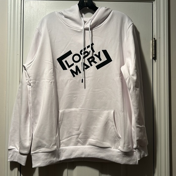 🔥NWOT Unisex White Black Logo Sweatshirt Hoodie Size XXL - Picture 11 of 16